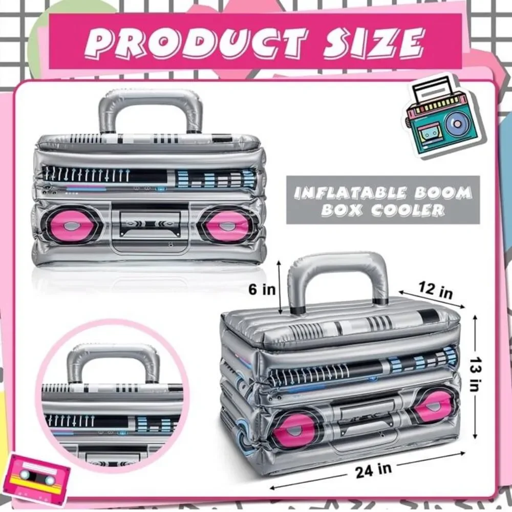 Inflatable Boom Box Beverage Cooler 80s 90s Retro Hip Hop Brand new with the lid